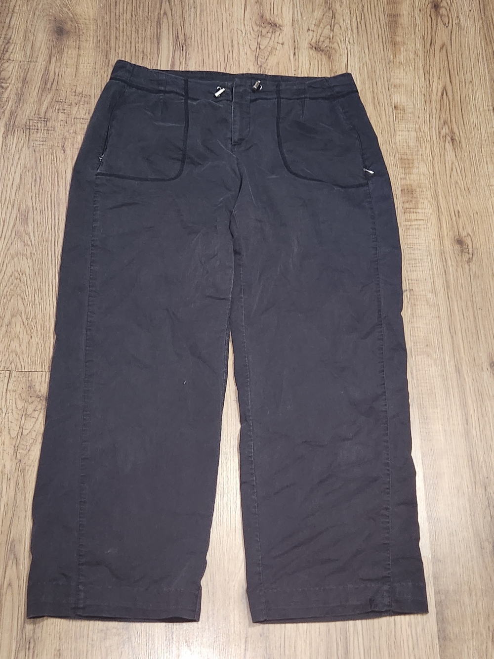 Danskin Black Wide-Leg Drawstring Pants